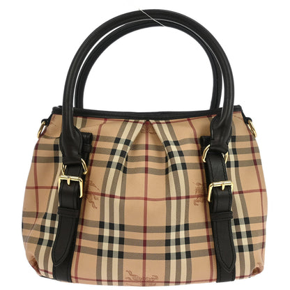 Burberry Beige PVC House Check Hobo Handbag