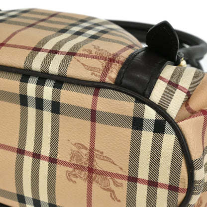 Burberry Beige PVC House Check Hobo Handbag
