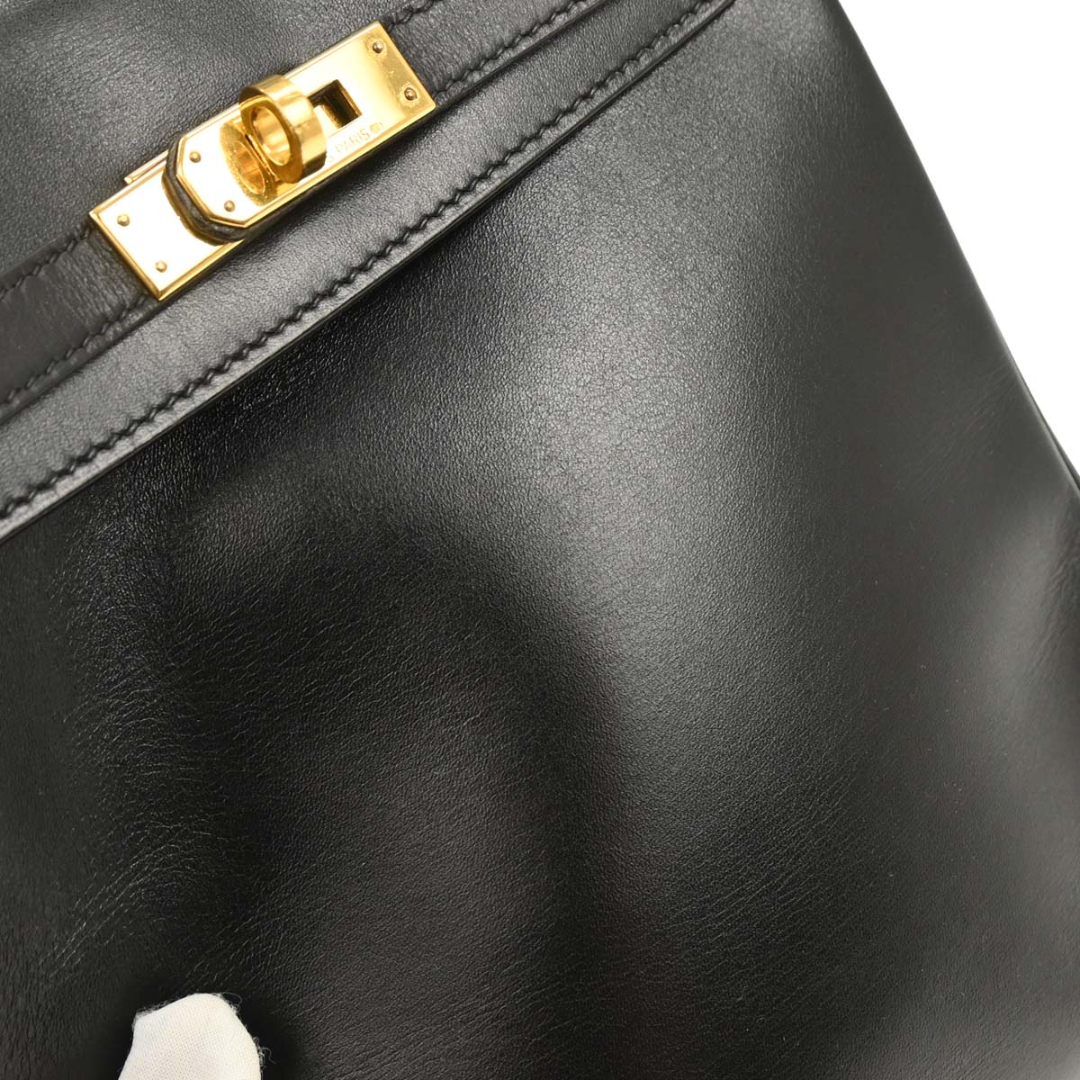 Hermes 1997 Black Box Calf Kelly A Dos PM Backpack