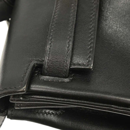 Hermes 1997 Black Box Calf Kelly A Dos PM Backpack