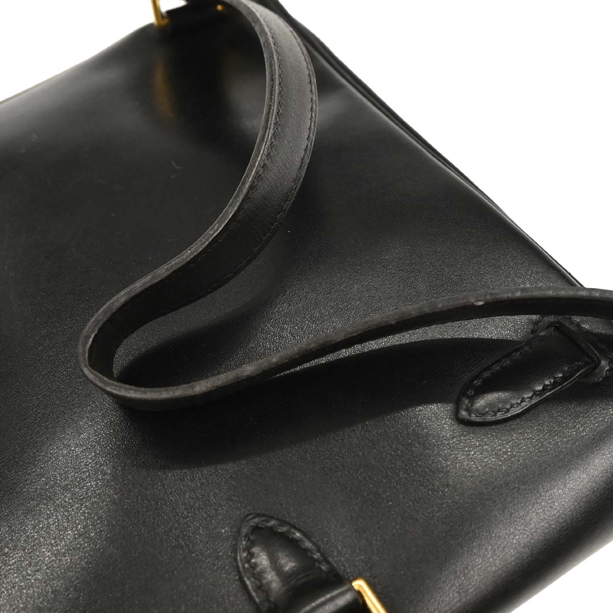 Hermes 1997 Black Box Calf Kelly A Dos PM Backpack