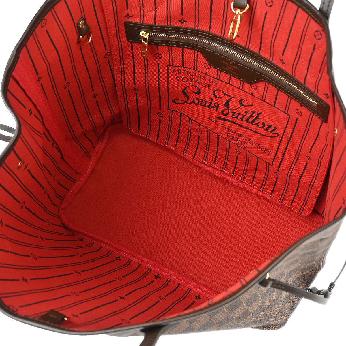 Louis Vuitton 2009 Damier Neverfull MM Shoulder Tote Bag N51105