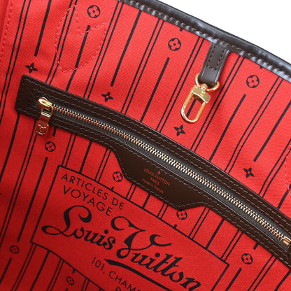 Louis Vuitton 2009 Damier Neverfull MM Shoulder Tote Bag N51105