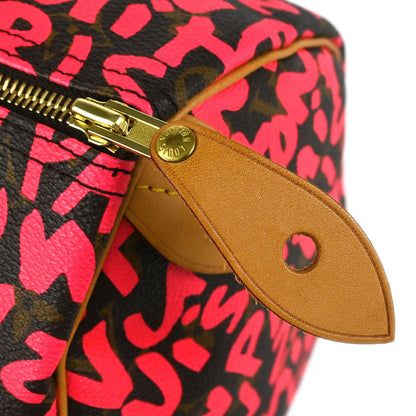 Louis Vuitton 2009 Pink Monogram Graffiti Speedy 30 Handbag M93704