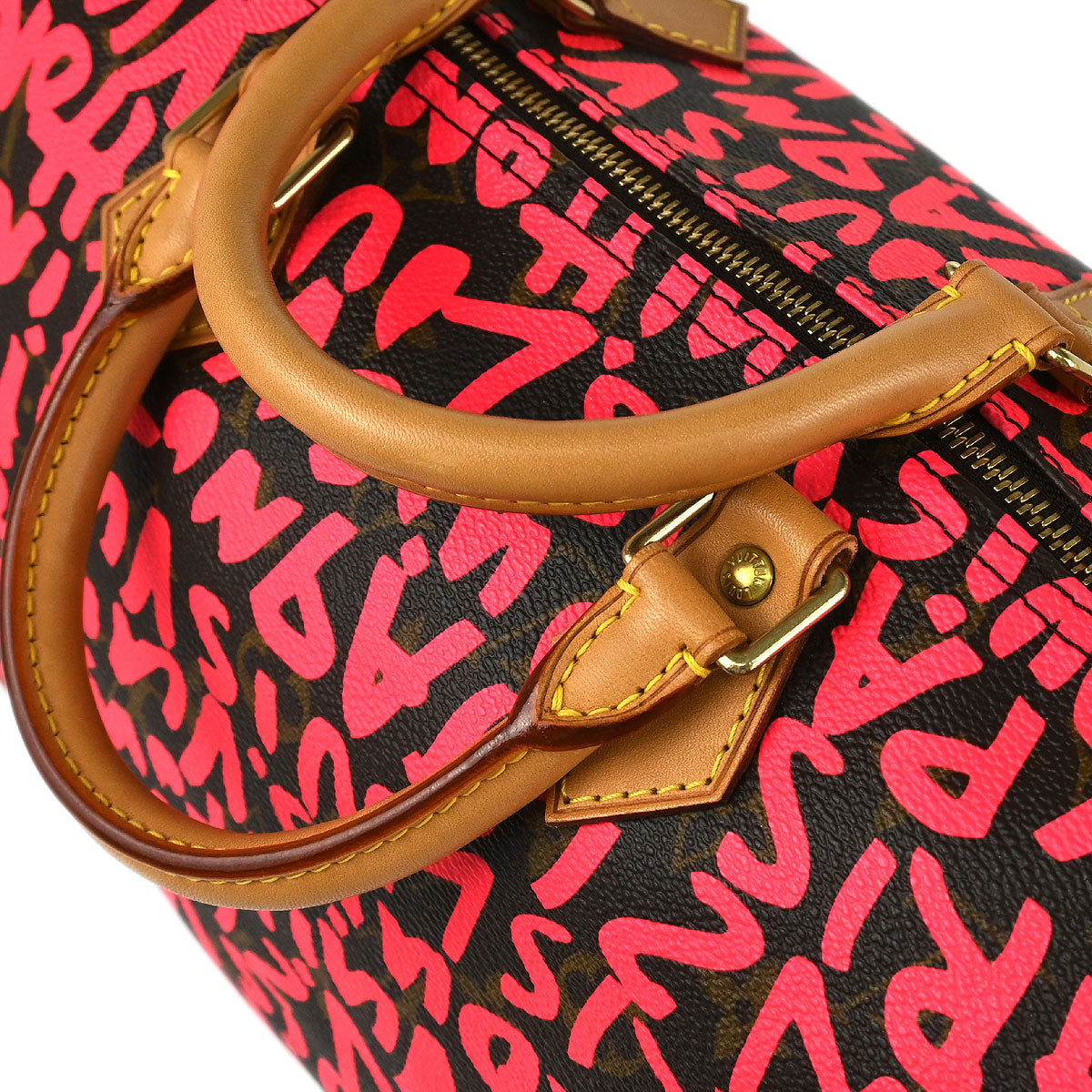 Louis Vuitton 2009 Pink Monogram Graffiti Speedy 30 Handbag M93704