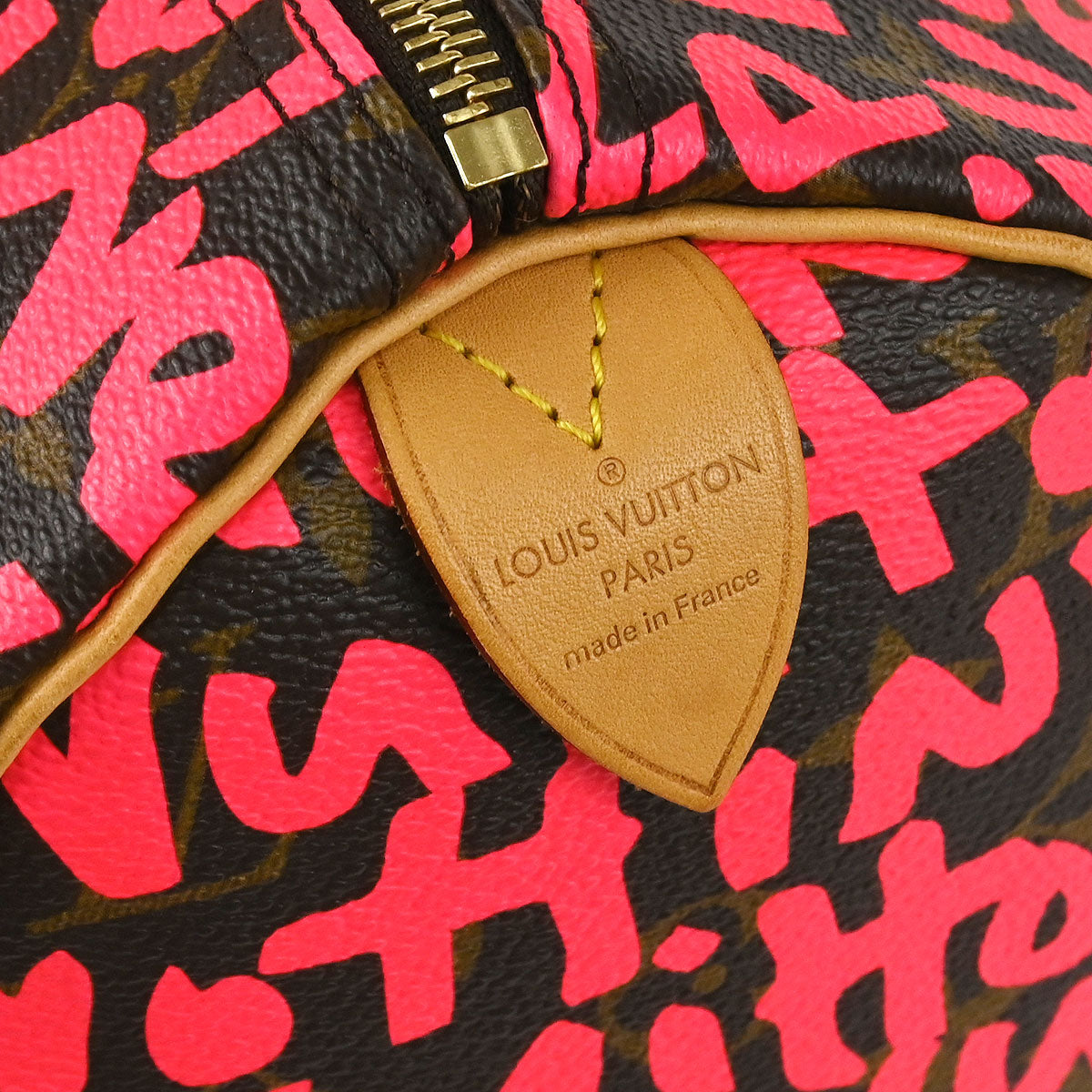 Louis Vuitton 2009 Pink Monogram Graffiti Speedy 30 Handbag M93704