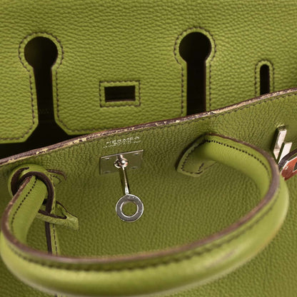 Hermes 2006 Anis Green Togo Birkin 25 Handbag