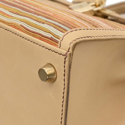 Hermes 2001 Beige Vibrato Box Calf Kelly 25 Sellier 2way Shoulder Handbag