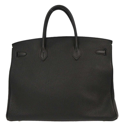 Hermes 2006 Black Taurillon Clemence Birkin 40 Handbag