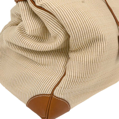Hermes 1998 Natural Gold Crinoline Barenia Haut a Courroies 45 Handbag