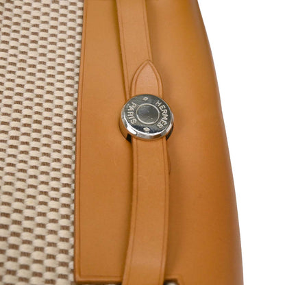 Hermes Beige Black Toile GM Officier Herbag TPM 2 in 1 Shoulder Bag
