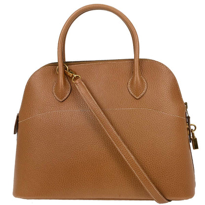 Hermes 1995 Natural Courchevel Bolide 31 2way Shoulder Handbag
