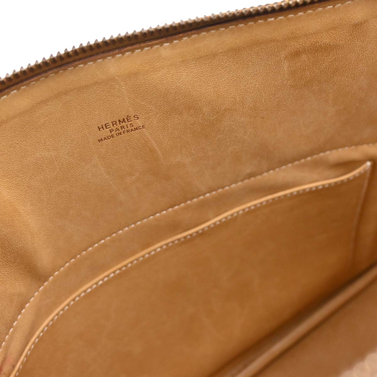 Hermes 1995 Natural Courchevel Bolide 31 2way Shoulder Handbag