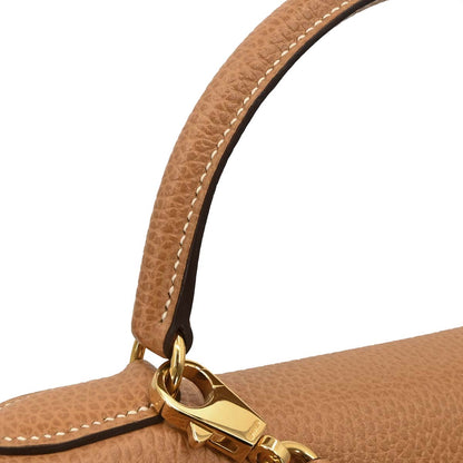Hermes 1998 Natural Ardennes Kelly 35 Retourne 2way Shoulder Handbag