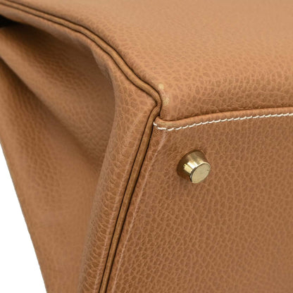 Hermes 1998 Natural Ardennes Kelly 35 Retourne 2way Shoulder Handbag