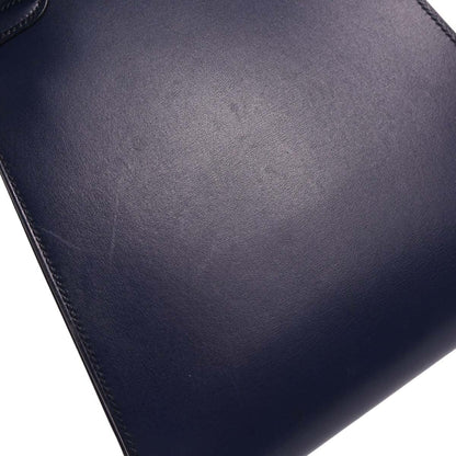 Hermes 1996 Blue Navy Box Calf Kelly Sport PM Shoulder Bag