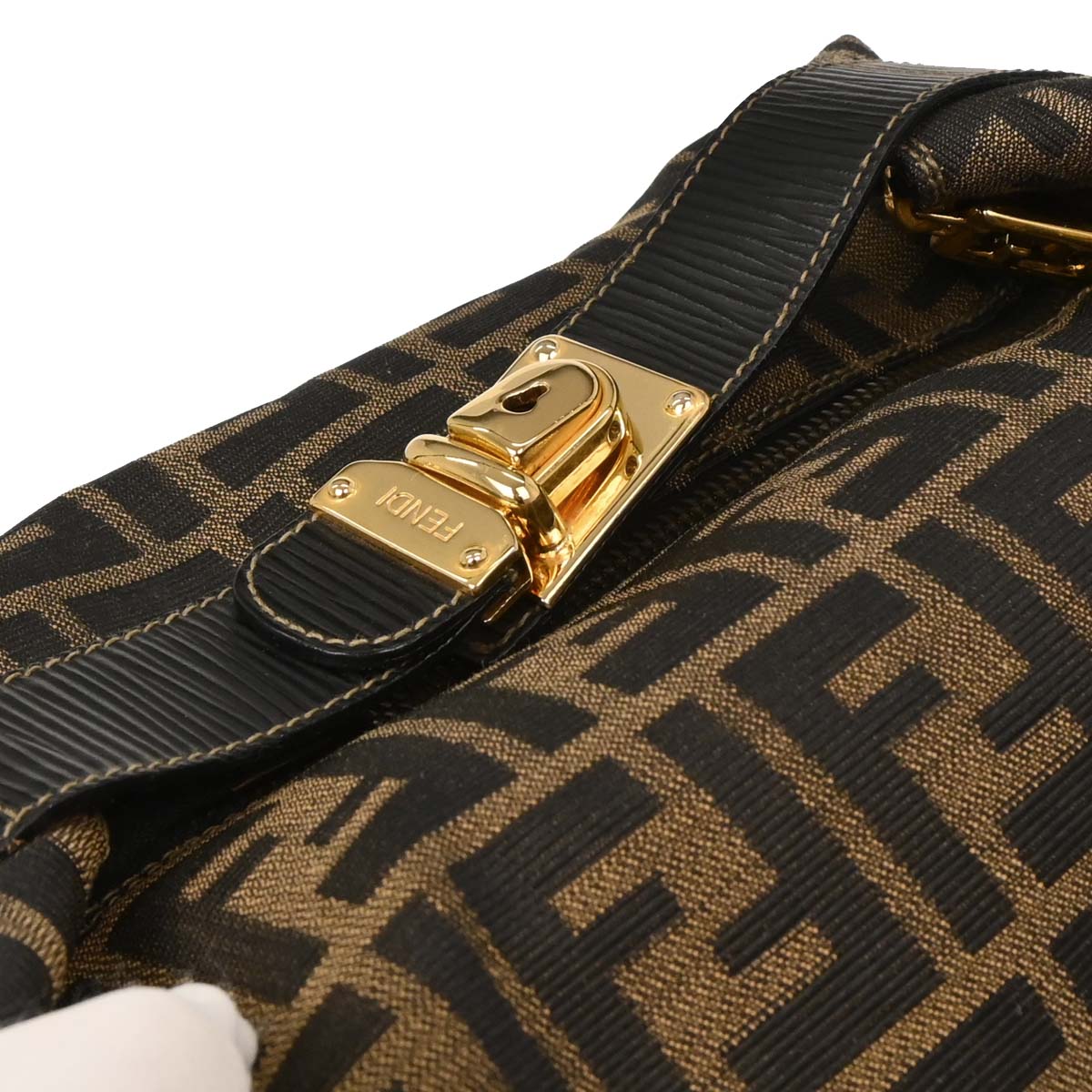 Fendi Brown Canvas Zucca Handbag