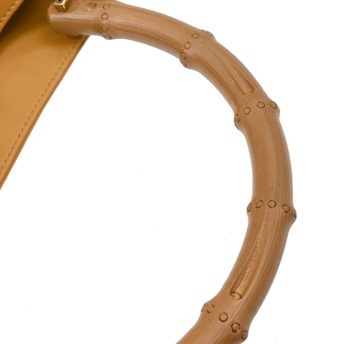 Gucci Brown Leather Bamboo 2way Shoulder Handbag