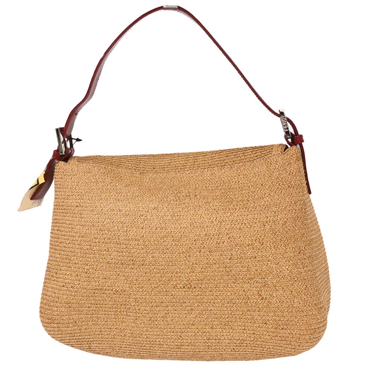 Fendi Beige Straw Mamma Baguette Handbag