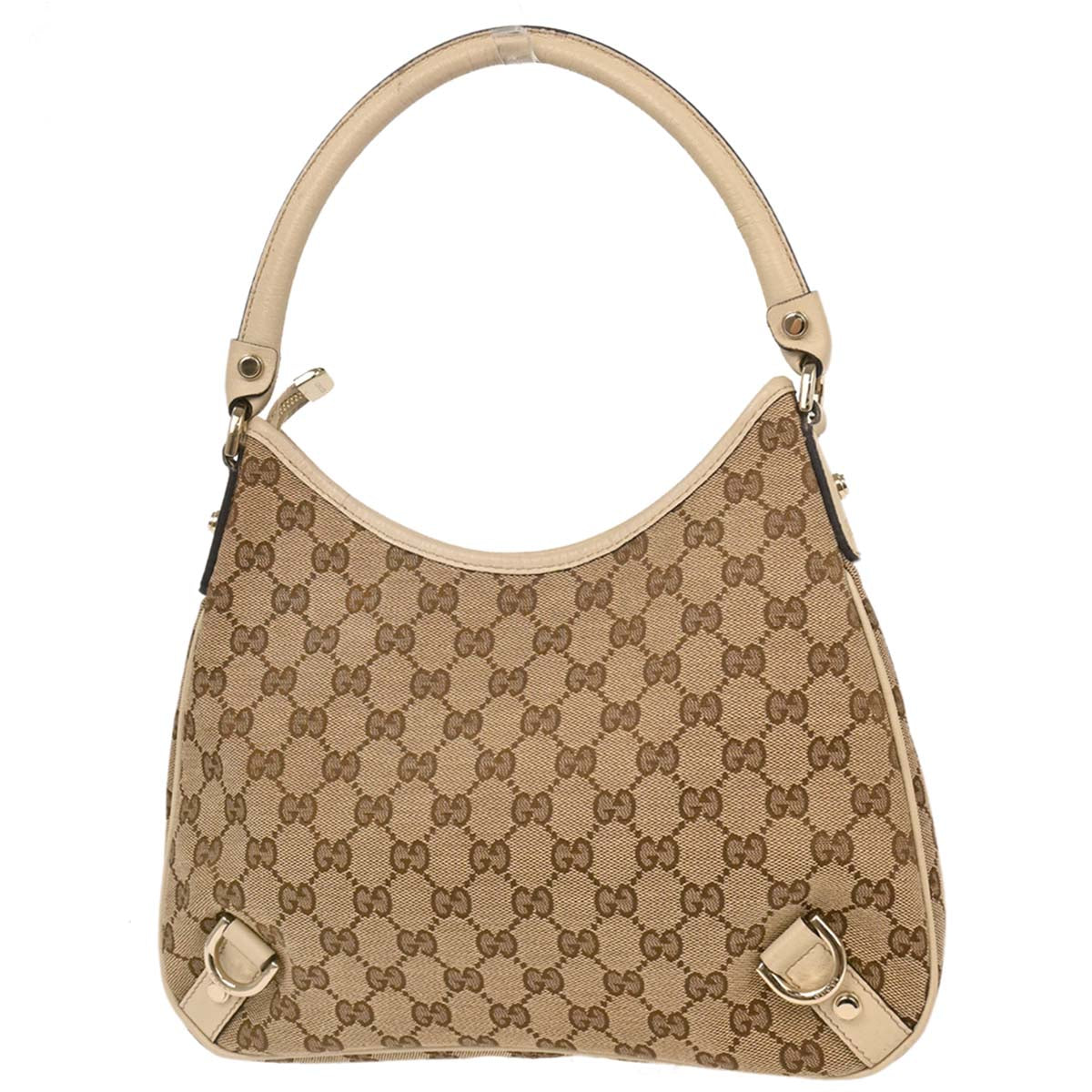 Gucci Beige Canvas GG Abbey Hobo Handbag
