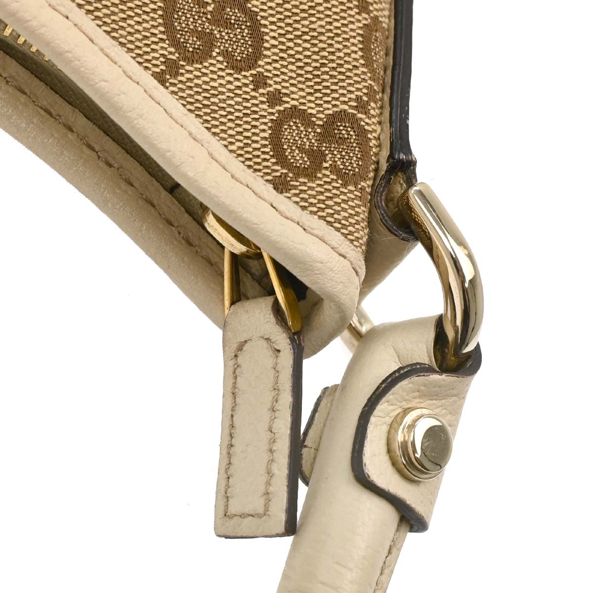 Gucci Beige Canvas GG Abbey Hobo Handbag