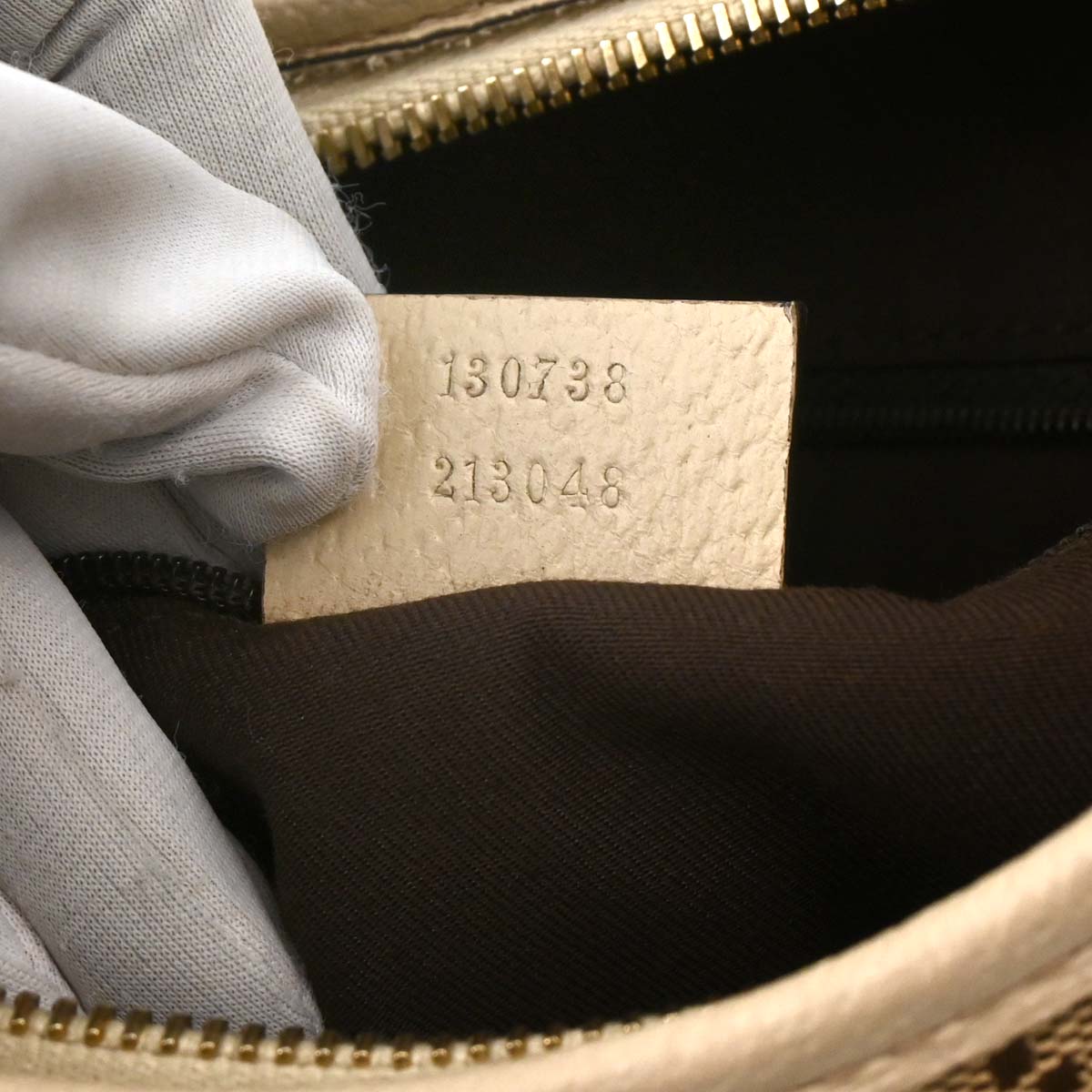 Gucci Beige Canvas GG Abbey Hobo Handbag