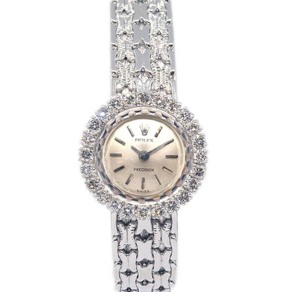 Rolex Precision Ref.3188 Manual-winding Watch Diamond 18KWG
