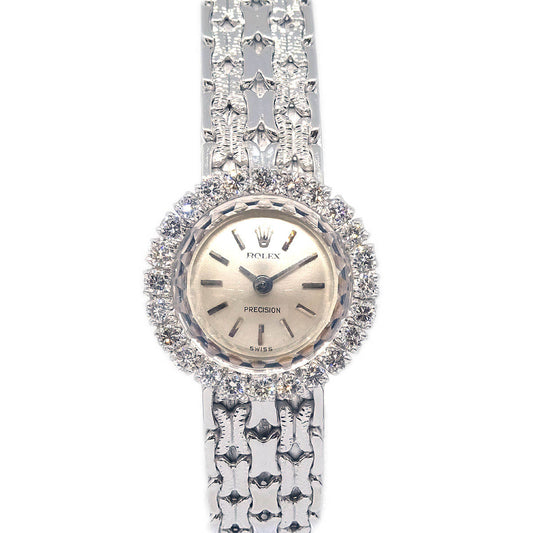 Rolex Precision Ref.3188 Manual-winding Watch Diamond 18KWG