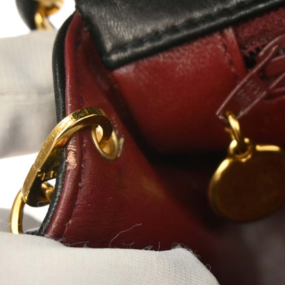 Chanel 1991-1994 Black Lambskin Small Diana Shoulder Bag