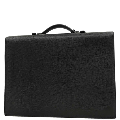 Hermes 1996 Black Ardennes Sac a Depeches 38 Handbag