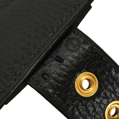 Hermes 1996 Black Ardennes Sac a Depeches 38 Handbag