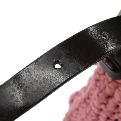 Fendi Pink Wool Baguette Handbag