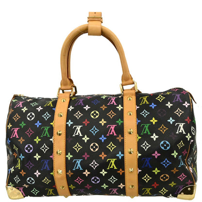 Louis Vuitton 2003 Black Monogram Multicolor Keepall 45 Handbag M92640