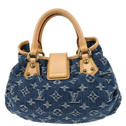 Louis Vuitton 2005 Blue Monogram Denim Pleaty Handbag M95020