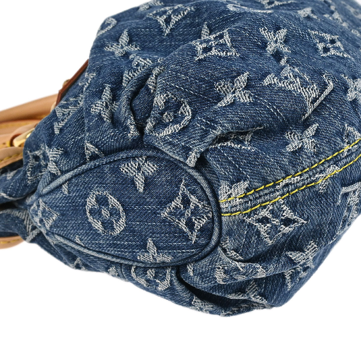 Louis Vuitton 2005 Blue Monogram Denim Pleaty Handbag M95020