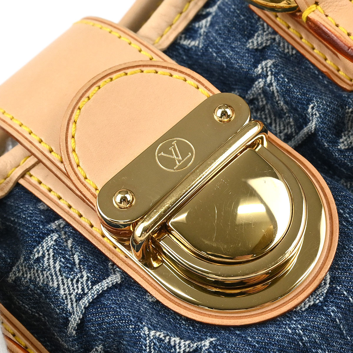 Louis Vuitton 2005 Blue Monogram Denim Pleaty Handbag M95020