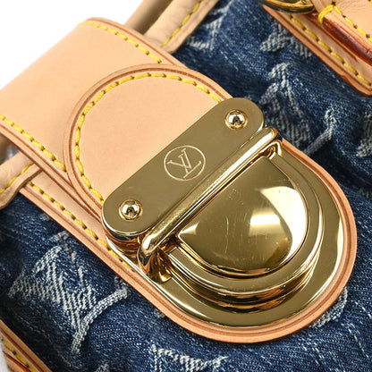 Louis Vuitton 2005 Blue Monogram Denim Pleaty Handbag M95020