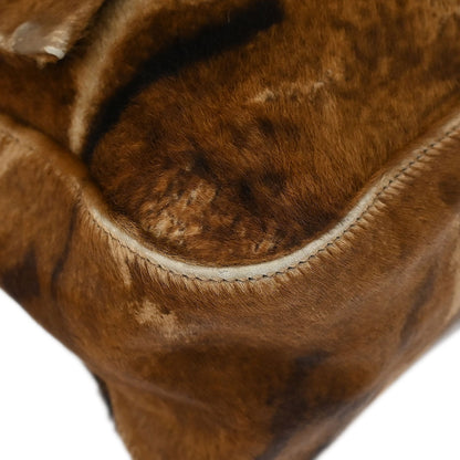 Fendi * Brown Pony Hair Mamma Baguette Handbag