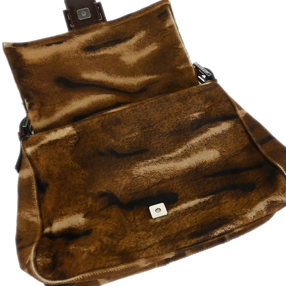 Fendi * Brown Pony Hair Mamma Baguette Handbag
