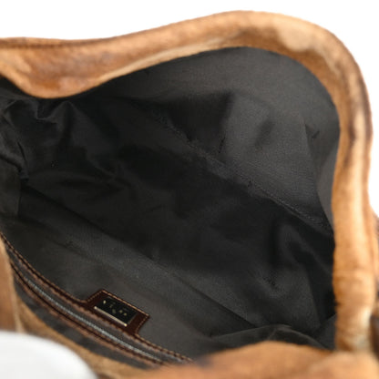 Fendi * Brown Pony Hair Mamma Baguette Handbag