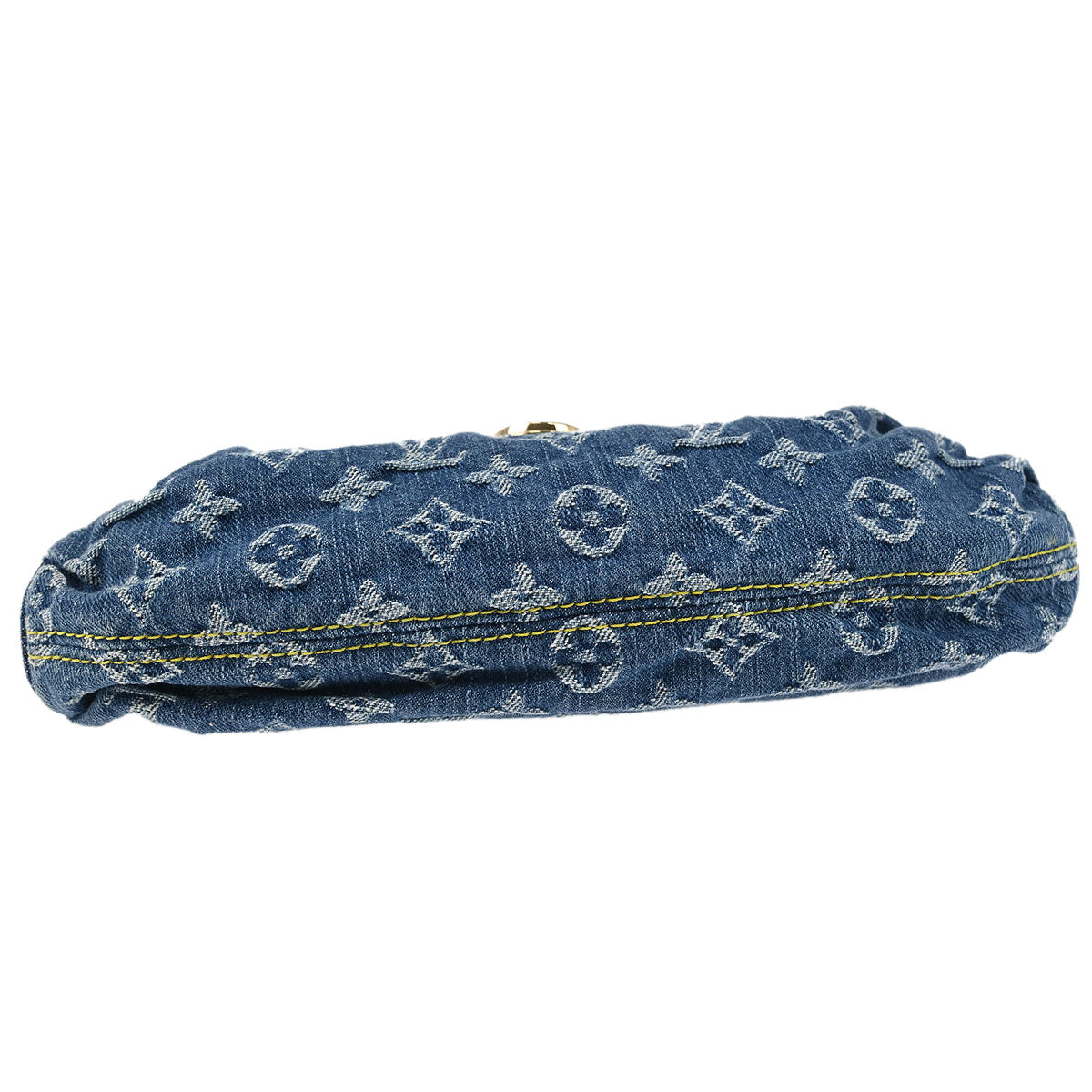 Louis Vuitton 2005 Blue Monogram Denim Mini Pleaty Handbag M95050