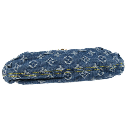 Louis Vuitton 2005 Blue Monogram Denim Mini Pleaty Handbag M95050