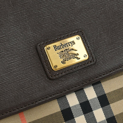 Burberrys Beige House Check Shoulder Bag