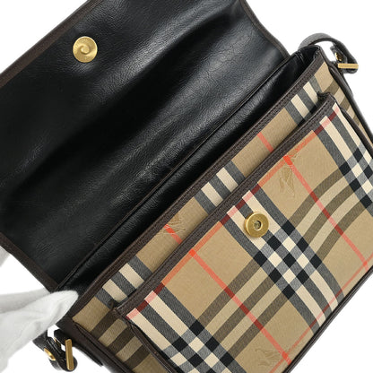 Burberrys Beige House Check Shoulder Bag