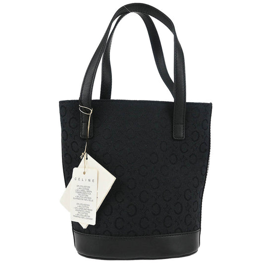 Celine Black Canvas C Macadam Tote Handbag