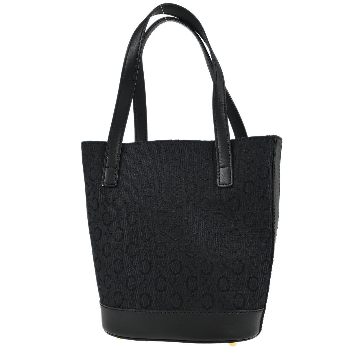 Celine Black Canvas C Macadam Tote Handbag