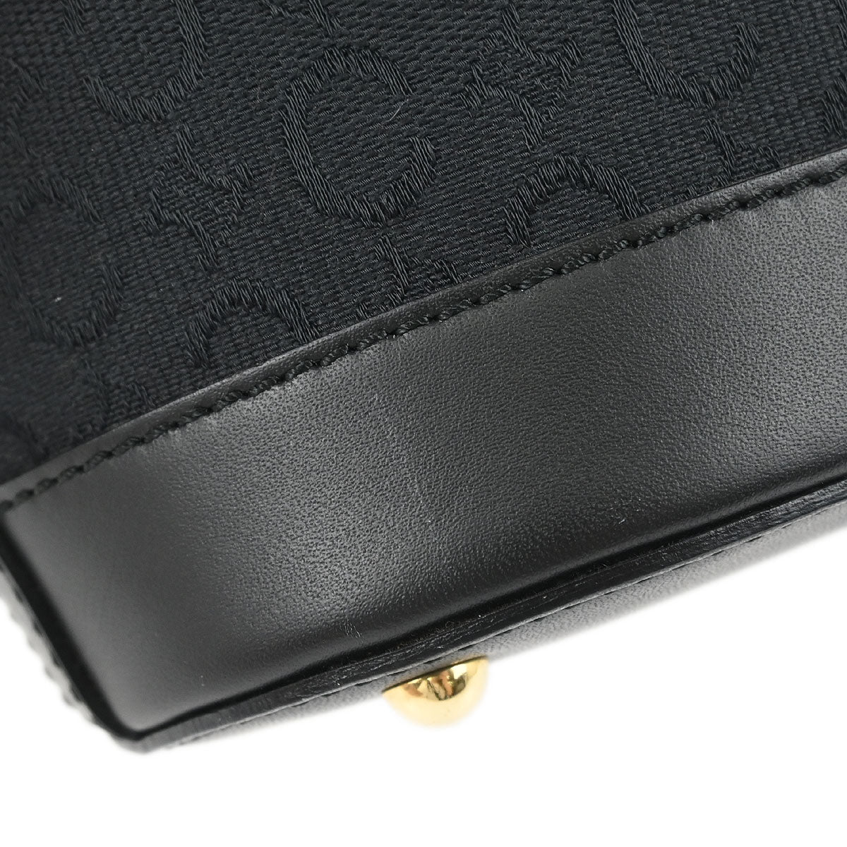 Celine Black Canvas C Macadam Tote Handbag