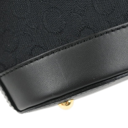 Celine Black Canvas C Macadam Tote Handbag