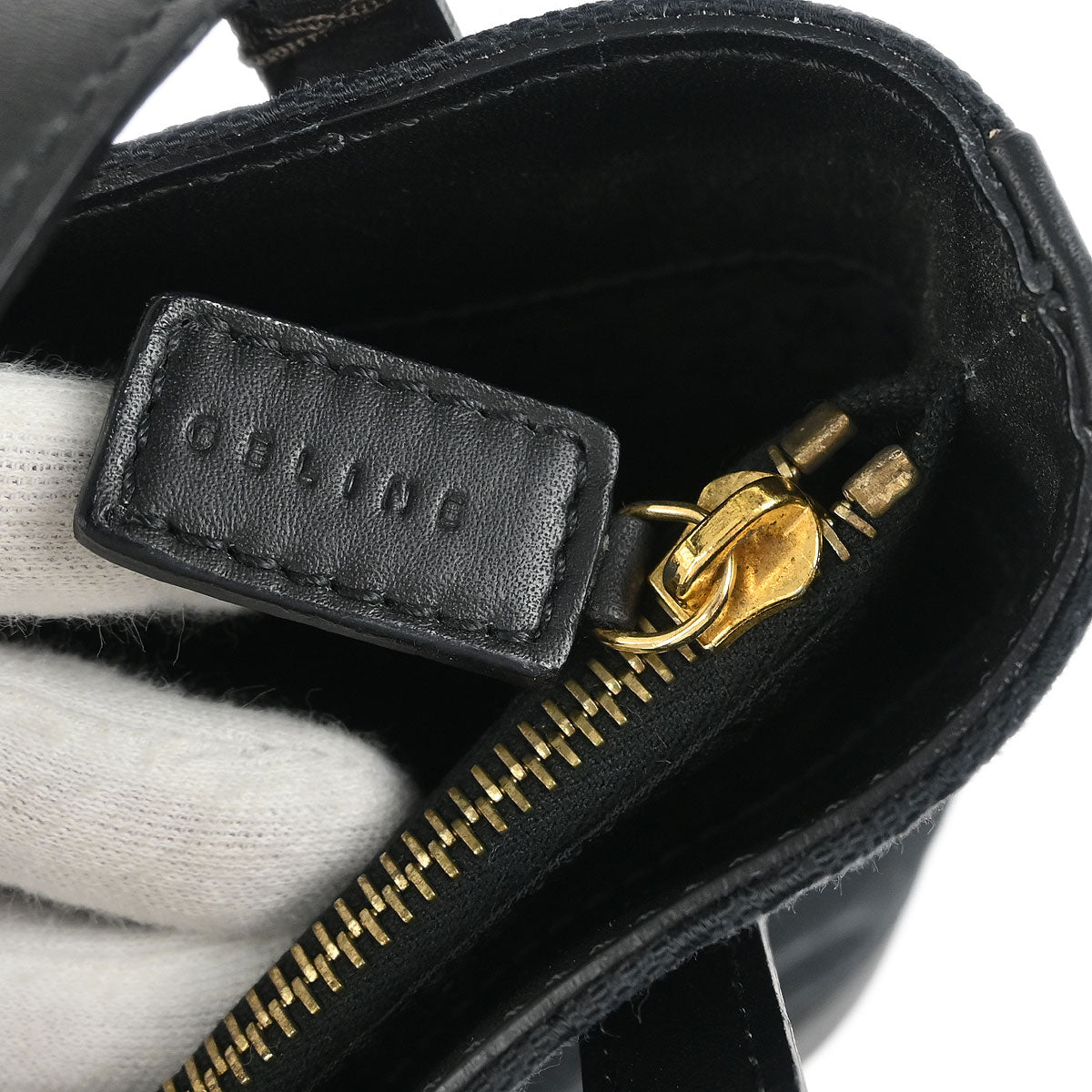 Celine Black Canvas C Macadam Tote Handbag
