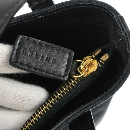Celine Black Canvas C Macadam Tote Handbag